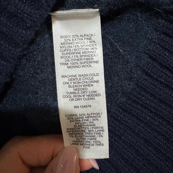 🚌🚍 Vineyard Vines Navy Blue Alpaca, Merino wool blend Cardigan Sweater sz XXL - Picture 7 of 8